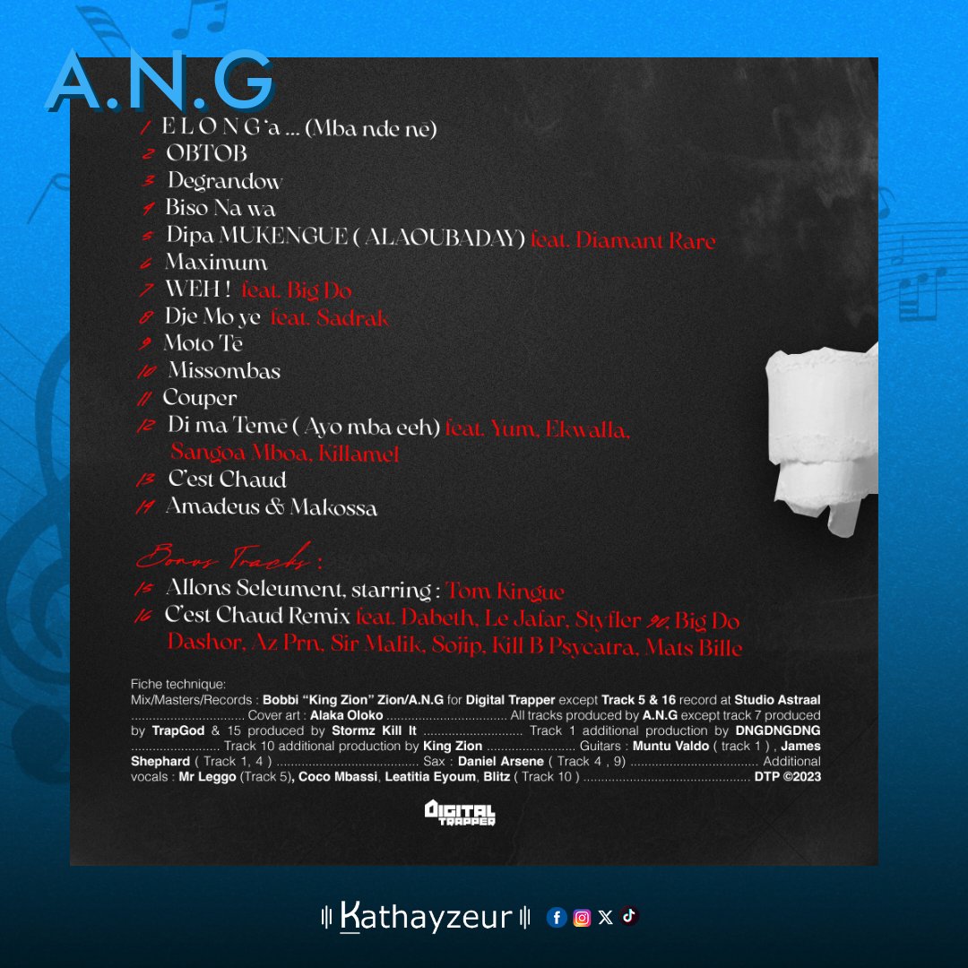 L'album ' Original Deïdo boy' de l'artiste ANG @BeatbymeANG  est disponible

#kathayzeur #ANG #music #musique #CameroonMusic #UrbanMusic #Mood #Africa #Afrique #OriginalDeidoBoy