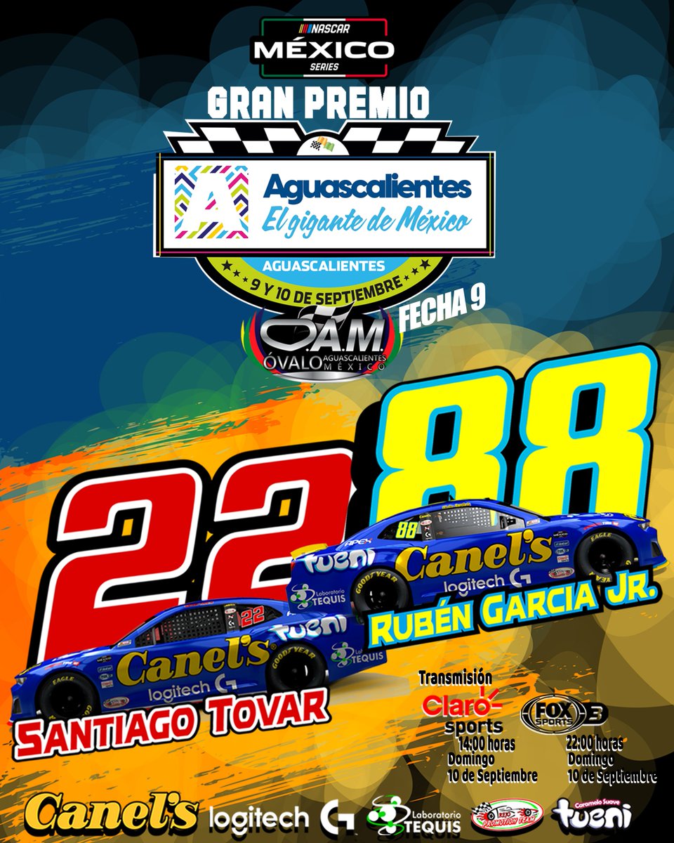 Regresamos a la acción este fin de semana en la penúltima fecha de campaña regular NASCAR México entes de play Off, toca Aguascalientes una gran pista para nosotros.