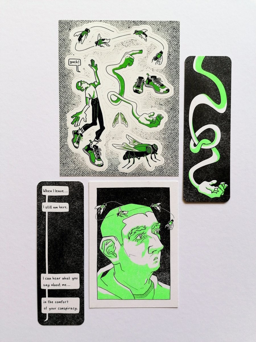 louismfer's tweet photo. it also comes as a deluxe package with a postcard, bookmark and sticker sheet! look how hard those stickers go https://t.co/6OQWvDh6WH