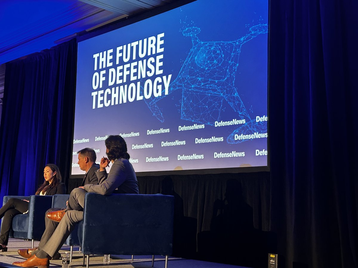 defense_news's tweet photo. Wrapping up the 2023 #DNConf is @C4ISRNET reporter Colin Demarest (@demarest_colin) and Joseph Larson III, CDAIO at the Pentagon, and Schuyler Moore, CTO of @CENTCOM. https://t.co/PKKP8PVz09