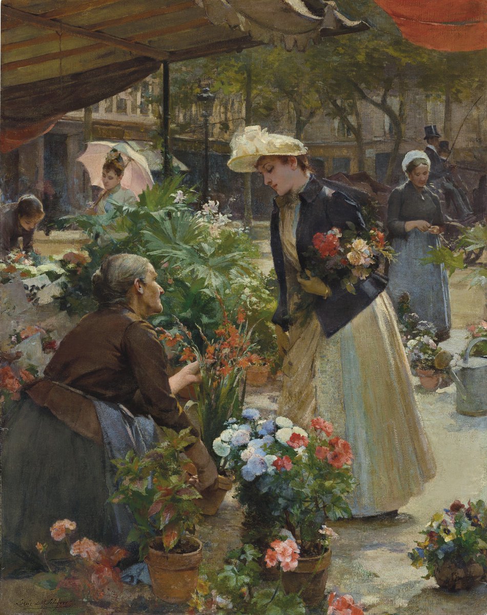 🎨Marie-François Firmin-Girard (French, 1838-1921)
1921), Le quai aux fleurs et la tour de l'horlage