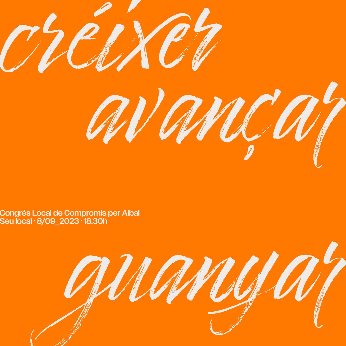Bona vesprada! 🙌🏼

Este divendres a les 18:30 celebrem el Congrés Local d’Albal a la nostra seu.

Esteu totes convidades, en acabar, farem un mosset totes juntes.🤗

Serà una molt bona forma de començar este curs polític. No s'ho podeu perdre!!!

Fins divendres 🧡✊🏽