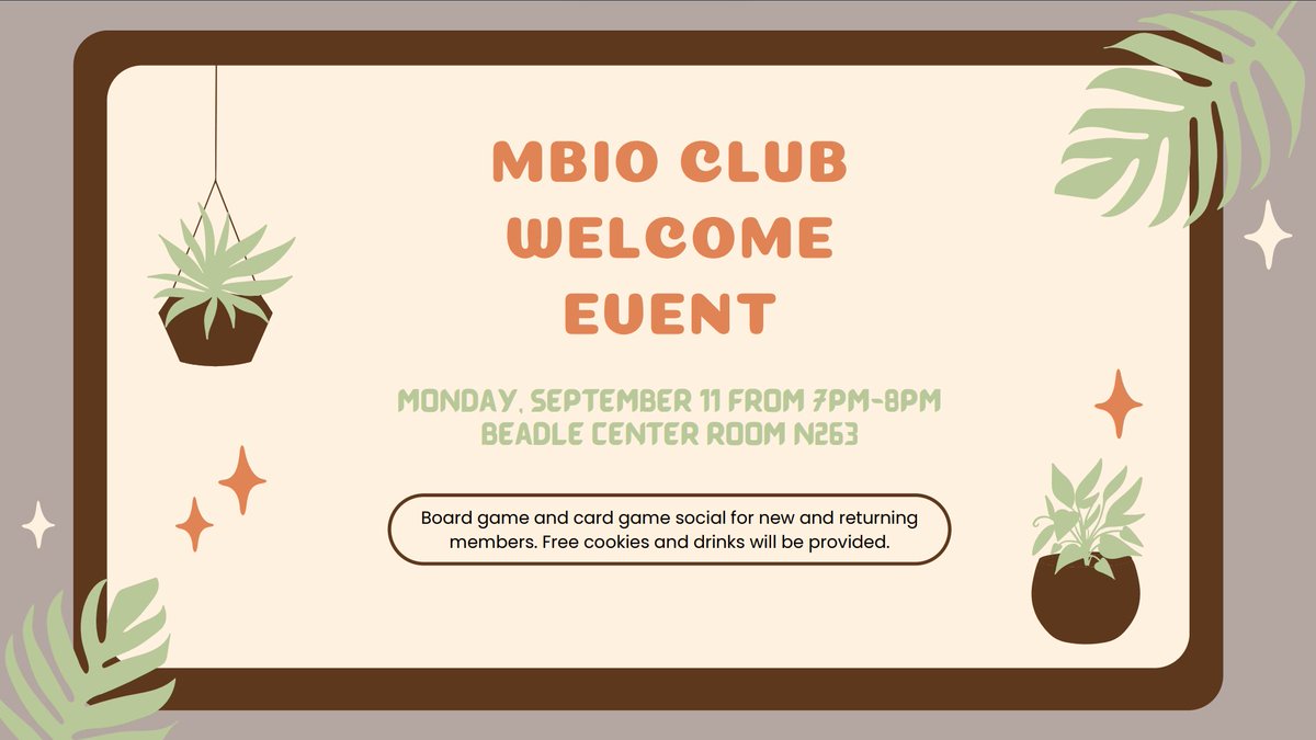 MicrobioUnl's tweet photo. Anyone is welcome to the MBIO Club welcome event happening on Monday September 11. There will be board games and card games and free food. Who could say no to that!? https://t.co/QQYbtQUUvO