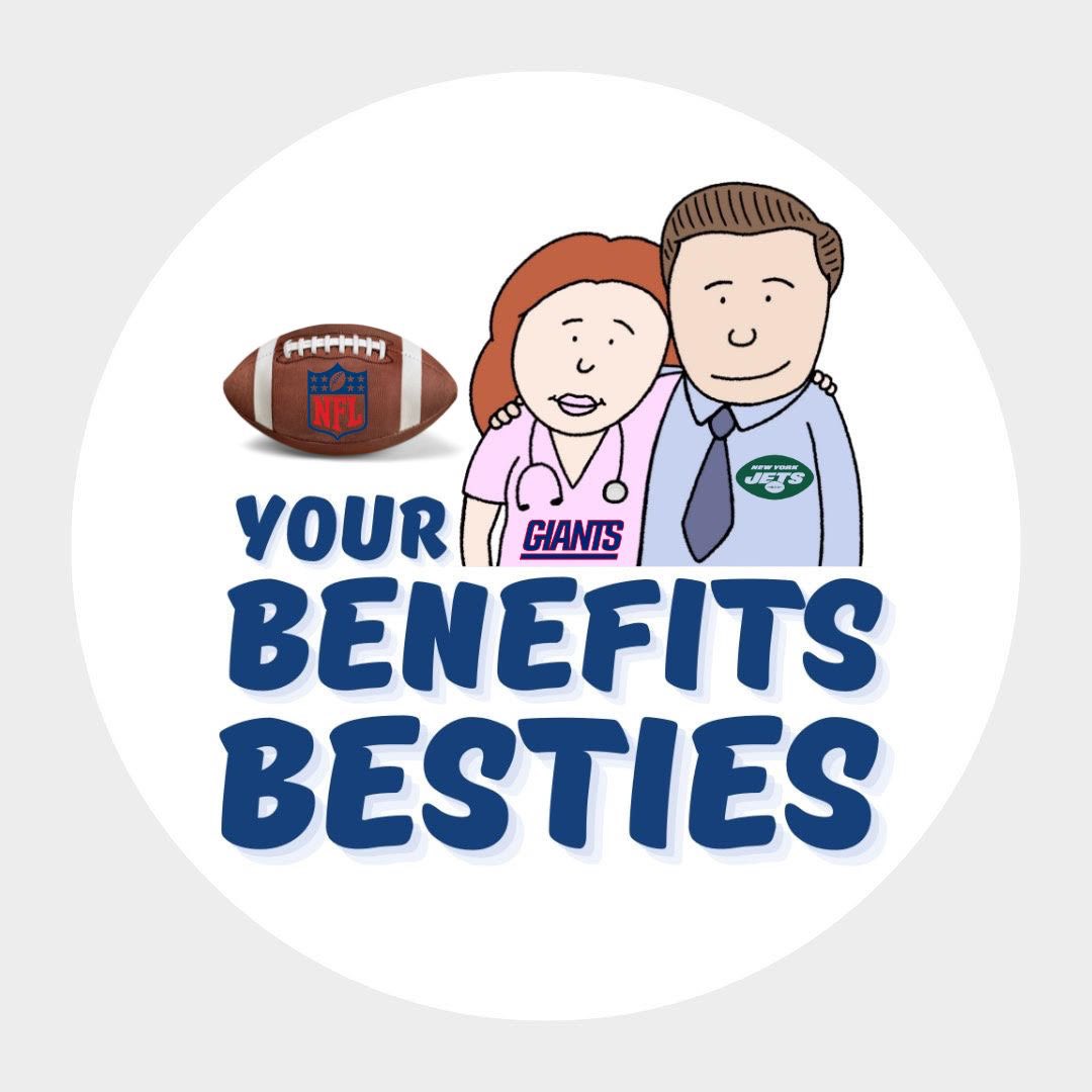 Min81J's tweet photo. Your Benefits Besties brings you health benefits info w/ a humorous twist. They also cover sports and pop culture follow them on IG and TikTok @yourbenefitsbesties! #HealthBenefits #MedicalMemes #Jets #Giants https://t.co/LHKBdhyoU8