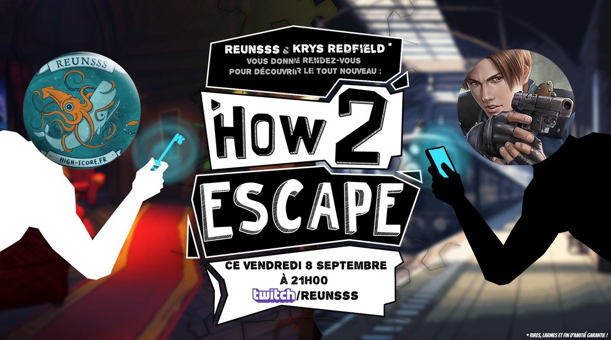 KrysRedfield's tweet image. 🔵 Prenez place à bord du wagon #How2escape , nous essaierons de sortir indemne de ce train édité par @JustForGames_FR
Réponse vendredi soir lors d&apos;un live en compagnie de @IndyReuns
twitch.fr/Reunsss