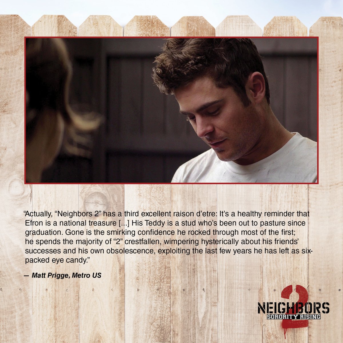 NotableZacEfron's tweet photo. “Actually, “Neighbors 2” has a third excellent raison d’etre: It’s a healthy reminder that Efron is a national treasure”
#Neighbors2 #BadNeighbours2 #Neighbors2SororityRising #ZacEfron https://t.co/2Luh0JqmPH