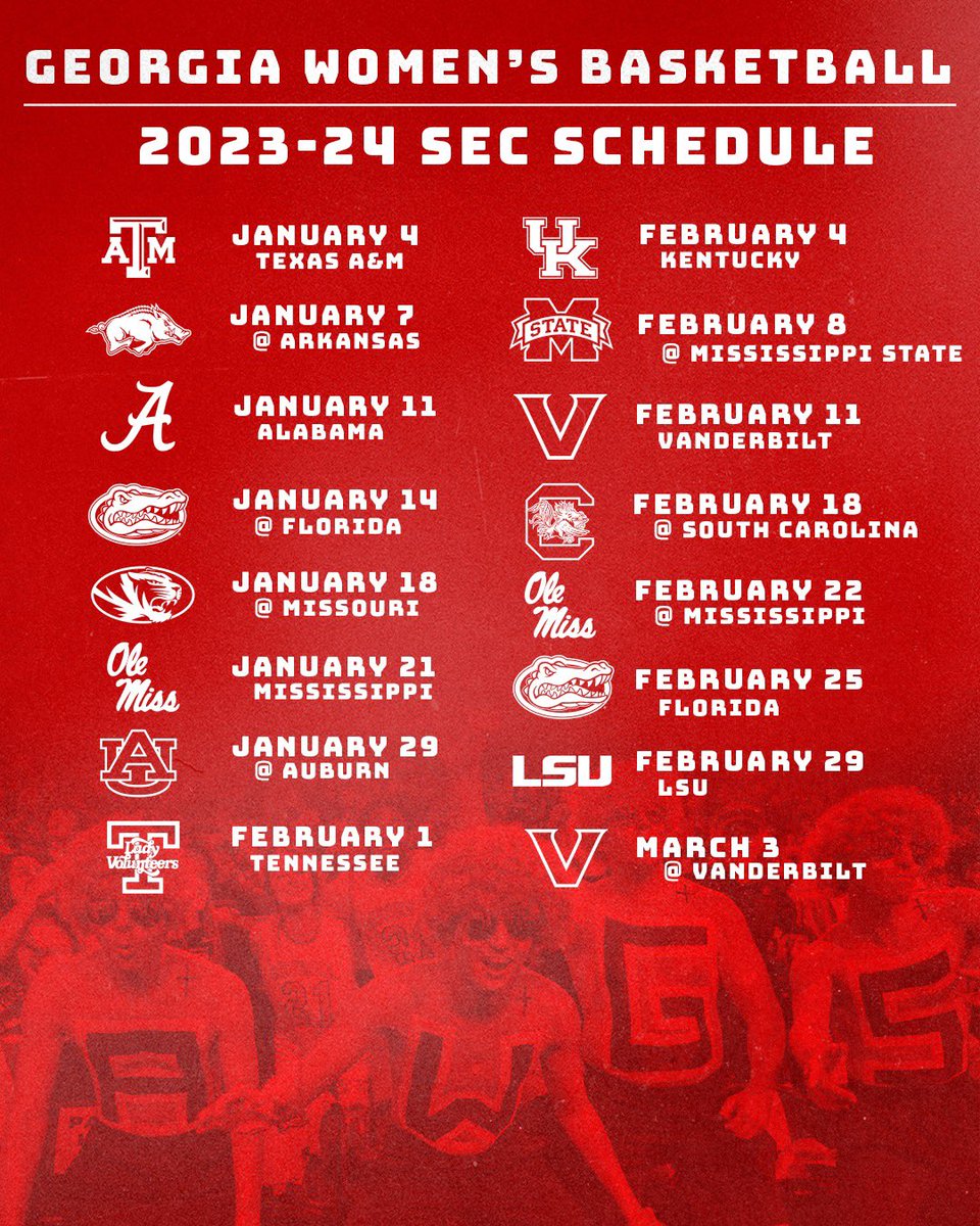 Our @SEC schedule is here ‼️ #GoDawgs