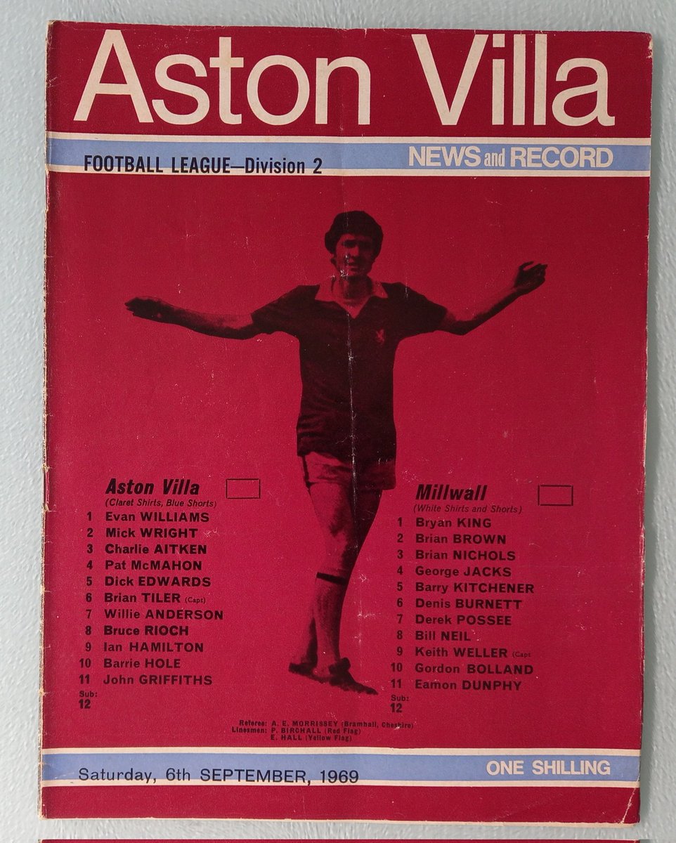 AndrewUllah's tweet photo. Played On This Day 1969 @AVFCOfficial 2 (Rudge (2) @MillwallFC 2 (Possee (2) Gate 23,738 @rudgy6 @AlWright1973 #astonvillafootballclub #astonvilla #AVFC #VillaPark #DaveRudge #Millwall https://t.co/rwpctdcdnp