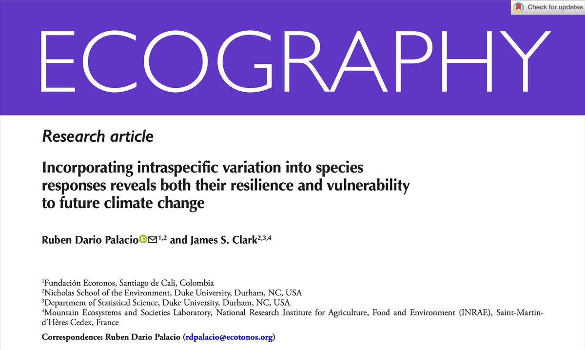 rdpalacio's tweet image. Today, my final PhD chapter was published in @EcographyJourna

It&apos;s a special paper for me. 

It emerged after I had to change labs at @DukeU due to my former advisor&apos;s insufferable behavior.

It was my new advisor&apos;s support that made this paper possible.

Here&apos;s the story🧵