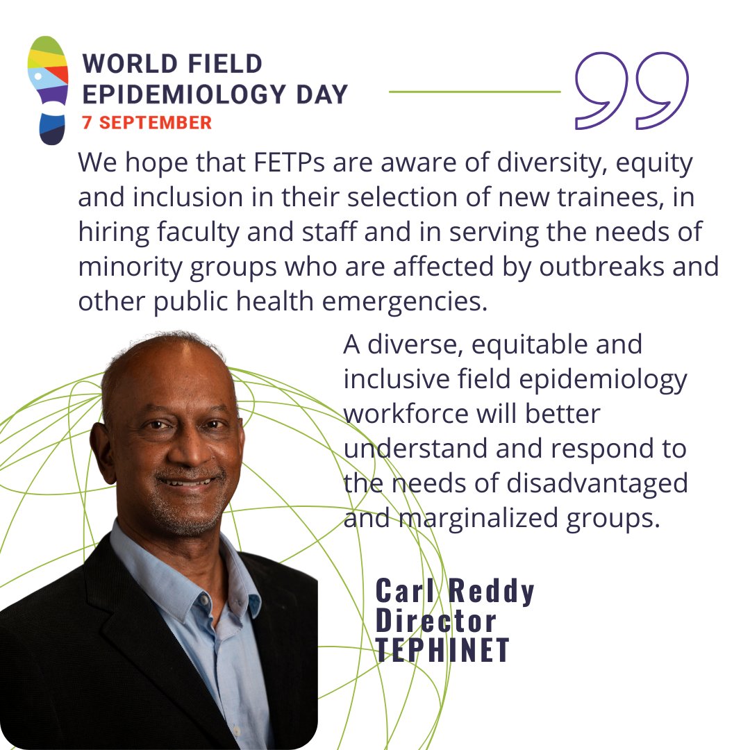 tephinet's tweet photo. Sharing your stories on the importance of increasing Diversity, Equity and Inclusion in Field Epidemiology #WorldFieldEpidemiologyDay #TEPHINET #FETP https://t.co/6P7GkIqtqL