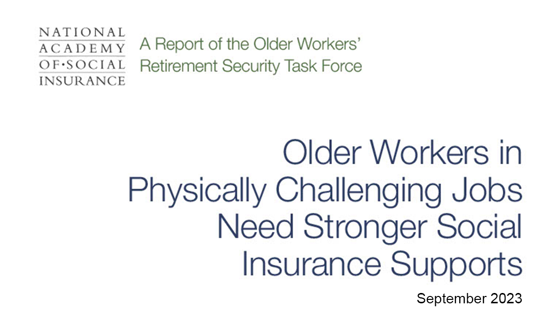 Not all older workers are living longer, healthier lives and working part-time or remote jobs. More than 10 million Americans age 50+ are in physically challenging jobs, yet lack the resources to either secure more viable work or retire. @socialinsurance 
nasi.org/research/econo…