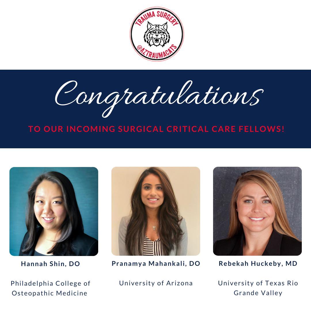 Welcome to the #FellowshipOfTheSun we’re so excited for this years addition to our family 
#BearDown new <a href="/SCCM/">SCCM</a> <a href="/traumadoctors/">AAST</a> fellows 

🐻👇🌞🌵🏜️