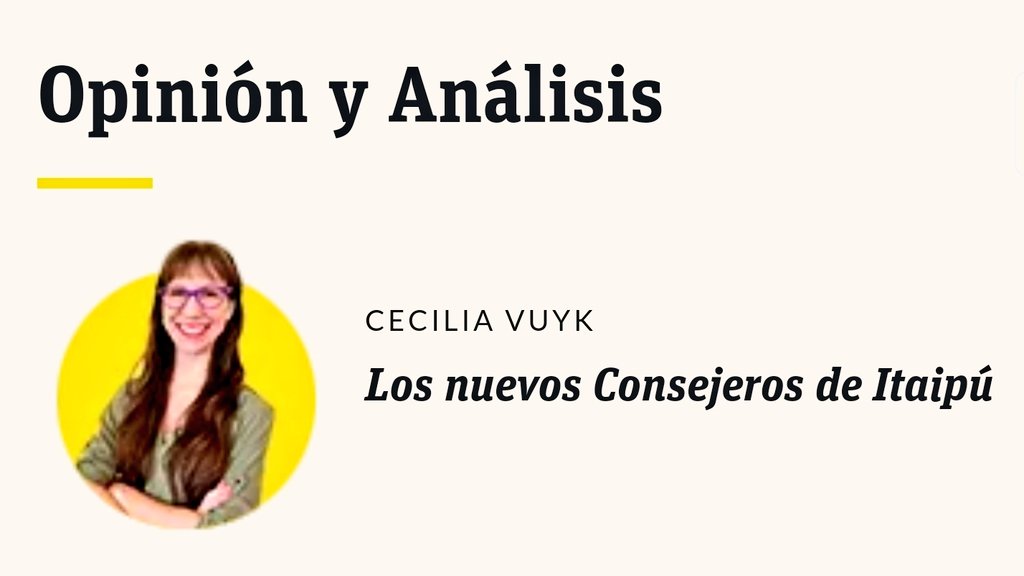 ✒️ Peña nombró a los nuevos Consejeros de Itaipú, quienes se alzan como los que negociarán Itaipú. 

📥 Dos puntos son centrales: 
• El blindaje de la binacionalidad 
• Qué harán estos nuevos consejeros

📇 Comparto mi columna de hoy <a href="/ABCDigital/">ABC Digital</a> abc.com.py/opinion/2023/0… Abro 🧵