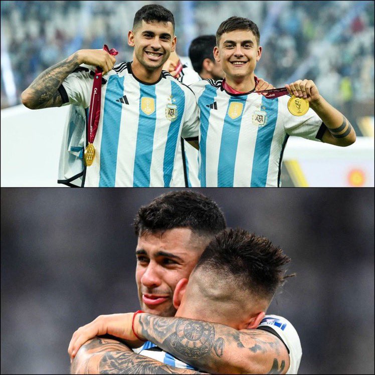 fakefutt's tweet photo. 🗣️ Paulo Dybala, sobre los festejos post partido ante Francia, con @SofiMMartinez en #LlaveALaEternidad:

Cuti se estaba muriendo, le temblaban las piernas. Yo le decía: ‘Dale, le partís la pierna a todo el mundo. Ahora no te podes parar?’ Lo traté de levantar mil veces.
#Dybala https://t.co/bdwFiWhcpn