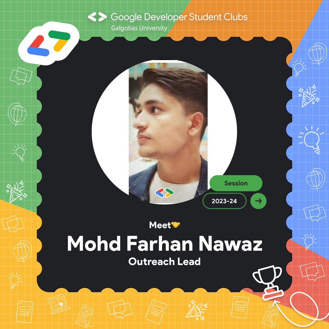 GDSC_GU's tweet photo. 🚀 Exciting news! Meet our new OUTREACH Lead, MOHD FARHAN NAWAZ, ready to take GDSC to new heights! 🌟 #GDSC #Leadership #TechCommunity https://t.co/0IlHtPuMjH