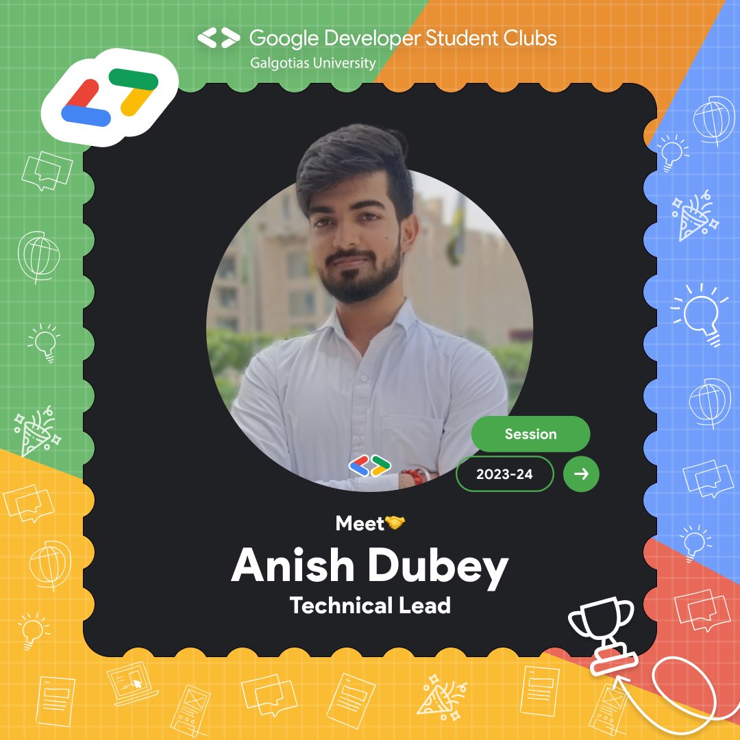GDSC_GU's tweet photo. "👨‍💻 Exciting news! We're thrilled to introduce Anish Dubey as our new Technical Lead 🚀. Get ready for some amazing tech innovations coming your way! 🌟 #TechLeadership #GDSC #Innovation https://t.co/bJbdyaKid6