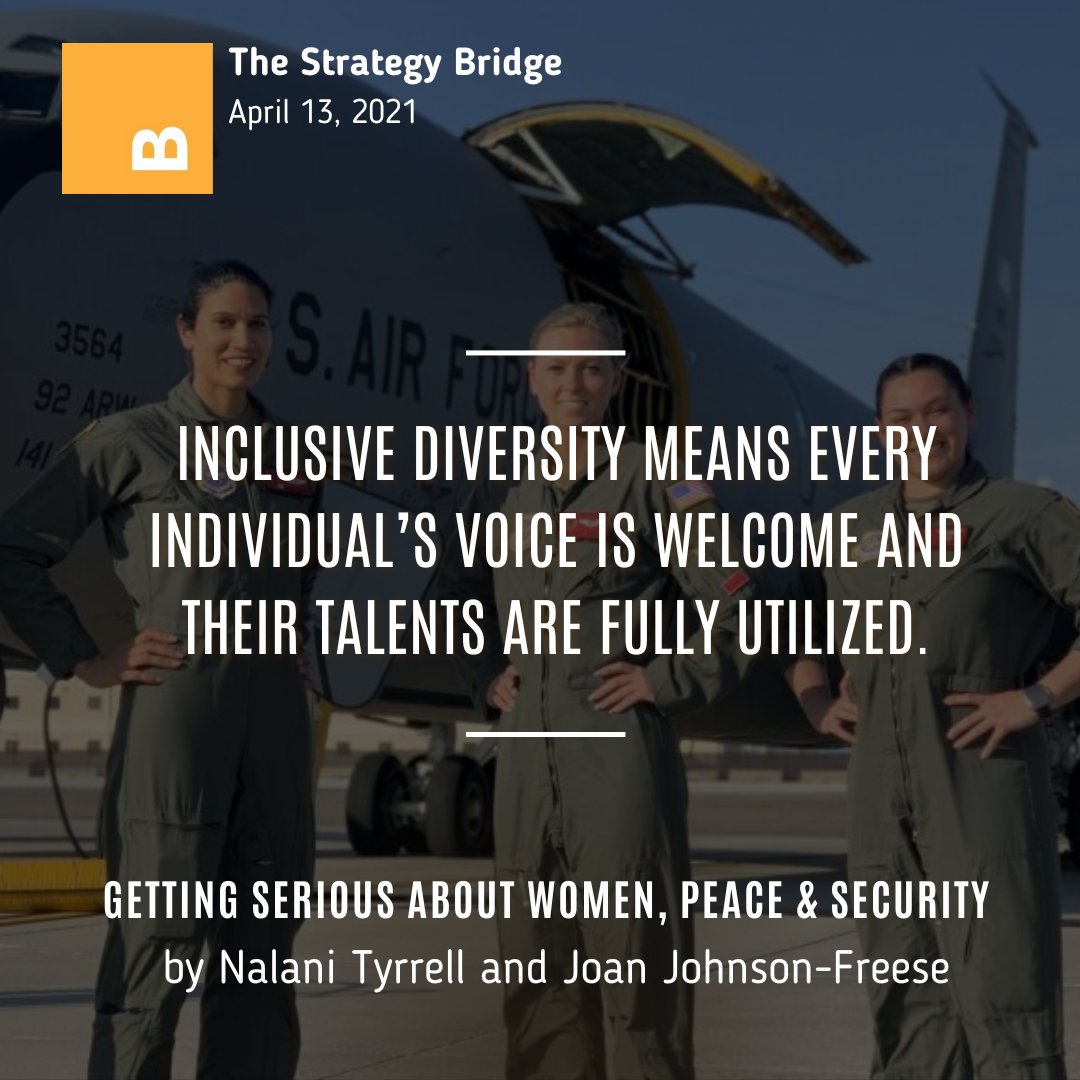 Nalani Tyrrell and I discuss the transformative potential that women bring to the table when it comes to fostering lasting peace and security worldwide.

Read the full article <a href="/Strategy_Bridge/">The Strategy Bridge</a> here: thestrategybridge.org/the-bridge/202…
