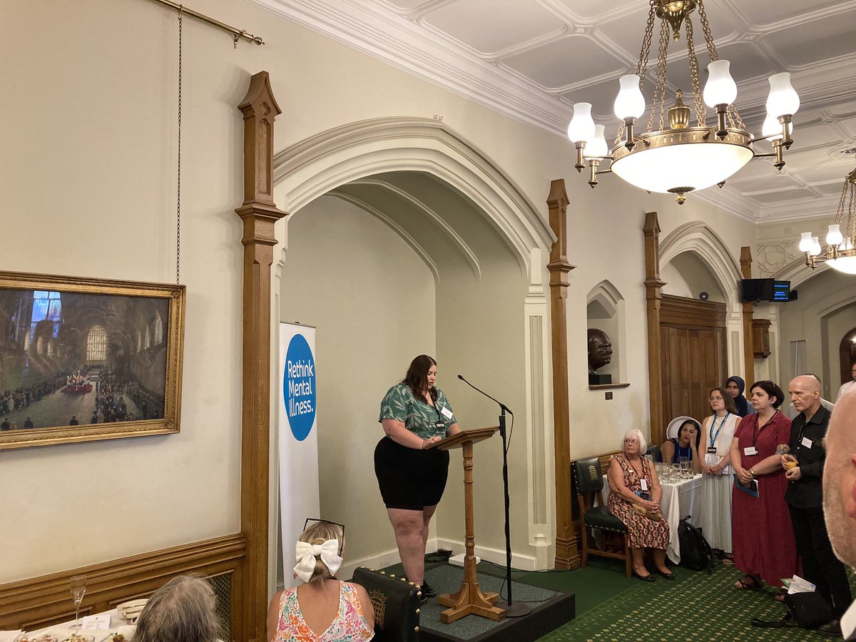 Rethink_'s tweet photo. At the @HouseofCommons today to launch our new Constituencies that Care report, which shows how significant mental health is for voters ahead of the upcoming election.

A huge thanks to our speakers, in particular Zoe, who discussed her experience of living with EUPD &amp; bipolar. https://t.co/mJKdkulkXb