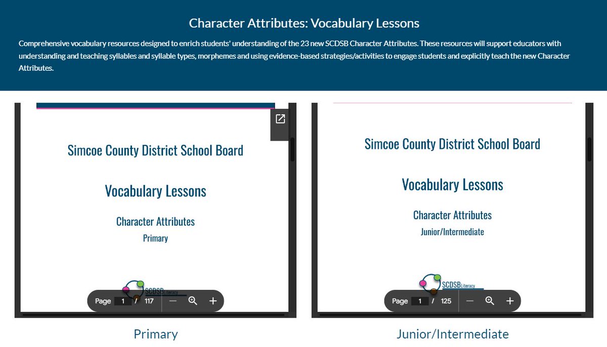 🌟SCDSB Educators🌟We have created vocabuary lessons to support you with the 23 new Character Attributes. Lessons focus on syllable types, morphology, definitions, included resources and instructional activities. bit.ly/CharacterVocab…