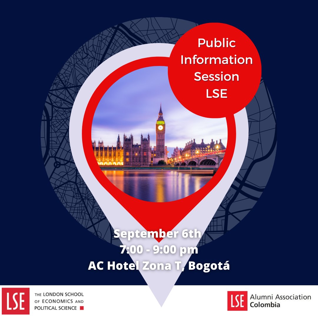 LSEalumniColo's tweet photo. Les compartimos que como Alumni estaremos participando esta semana en estos dos eventos de LSE en Bogotá.

!Agéndate! https://t.co/ynMrPhce1i