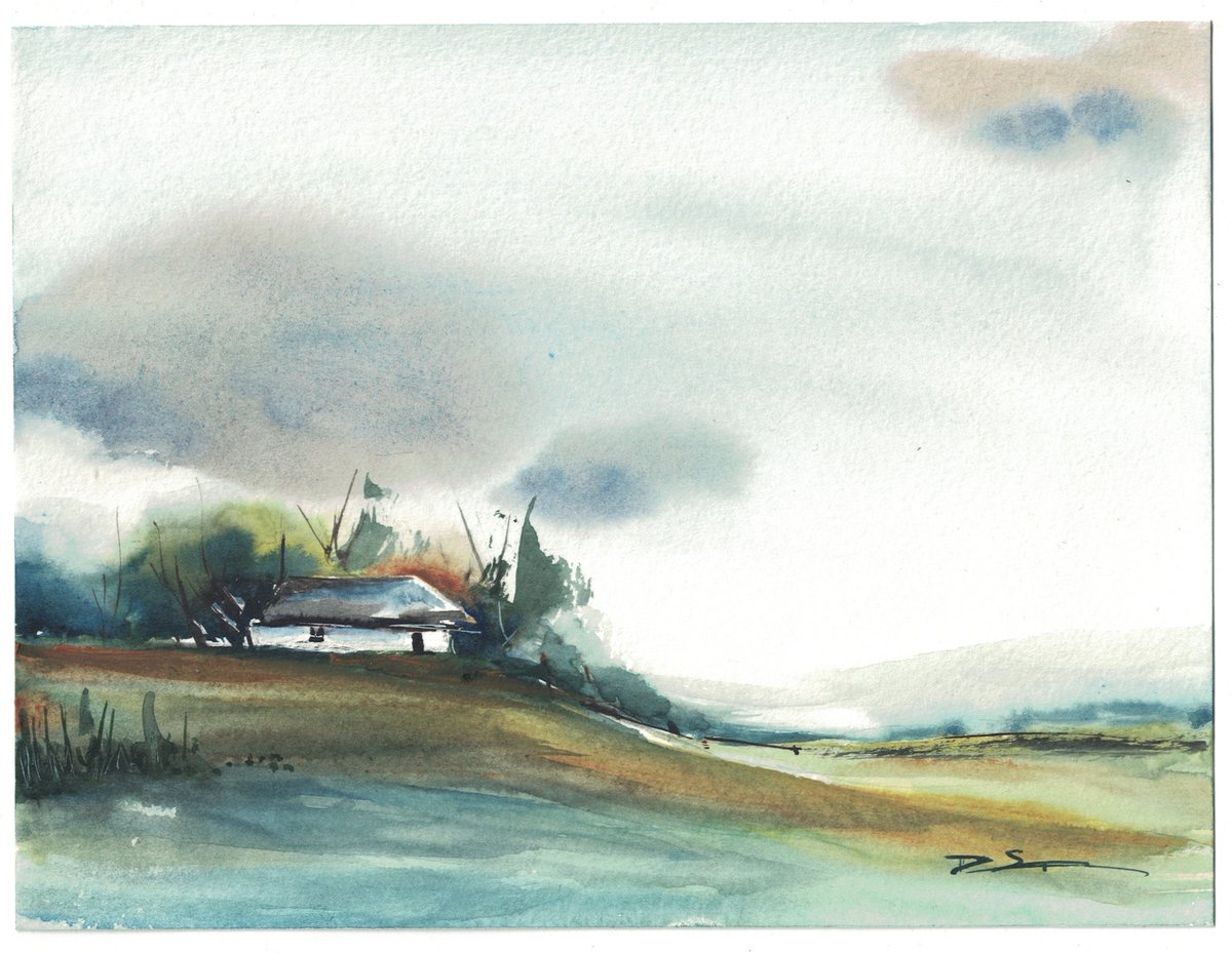 lgvd's tweet photo. White House #watercolour #watercolor #landscape https://t.co/01xMp0NJch