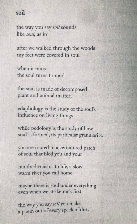 AgroAnnika's tweet photo. Awesome poem on soil shared this week in Soil Genesis and Survey by Dr. David Hopkins! https://t.co/KHb84fneiI