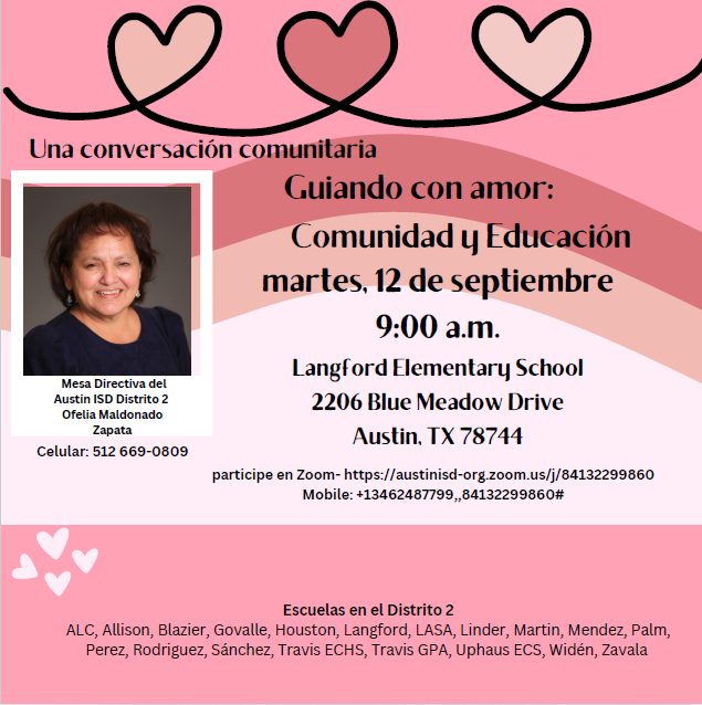 TheLeopardSpot's tweet photo. Lead with Love: Community and Education
Tuesday, Sept. 12

Guiando con amor: Comunidad y Educación
12 de septiembre

9:00 am
Langford Elementary

Join via Zoom/participe en Zoom
https://t.co/WbCCFhIMWl
Mobile: +13462487799,,84132299860# https://t.co/NXUUgHtxi4
