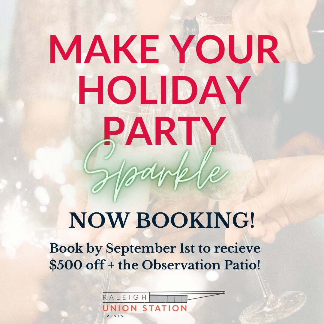 @events_raleighunionstation is now booking holiday parties! Don't miss out on this deal!
-
-
-
#raleighunionstation #raleighunionstationevents #eventsatraleighunionstation #corporateholiday #holidayparty #takethetrain #downtownraleigh