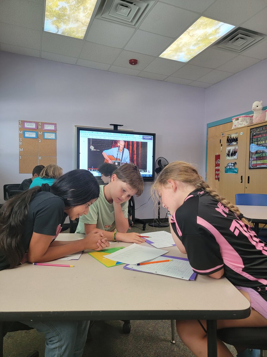 AIGwolford's tweet photo. Listening to Carolina In My Mind, by native North Carolinian James Taylor, while writing and discussing poetry elements found in the song. #writtenverse #RealLife #NCNative #SongsOurTeacherLoves @HodgeRoadES @WCPSS_IALS https://t.co/FNWCZ7zYC6