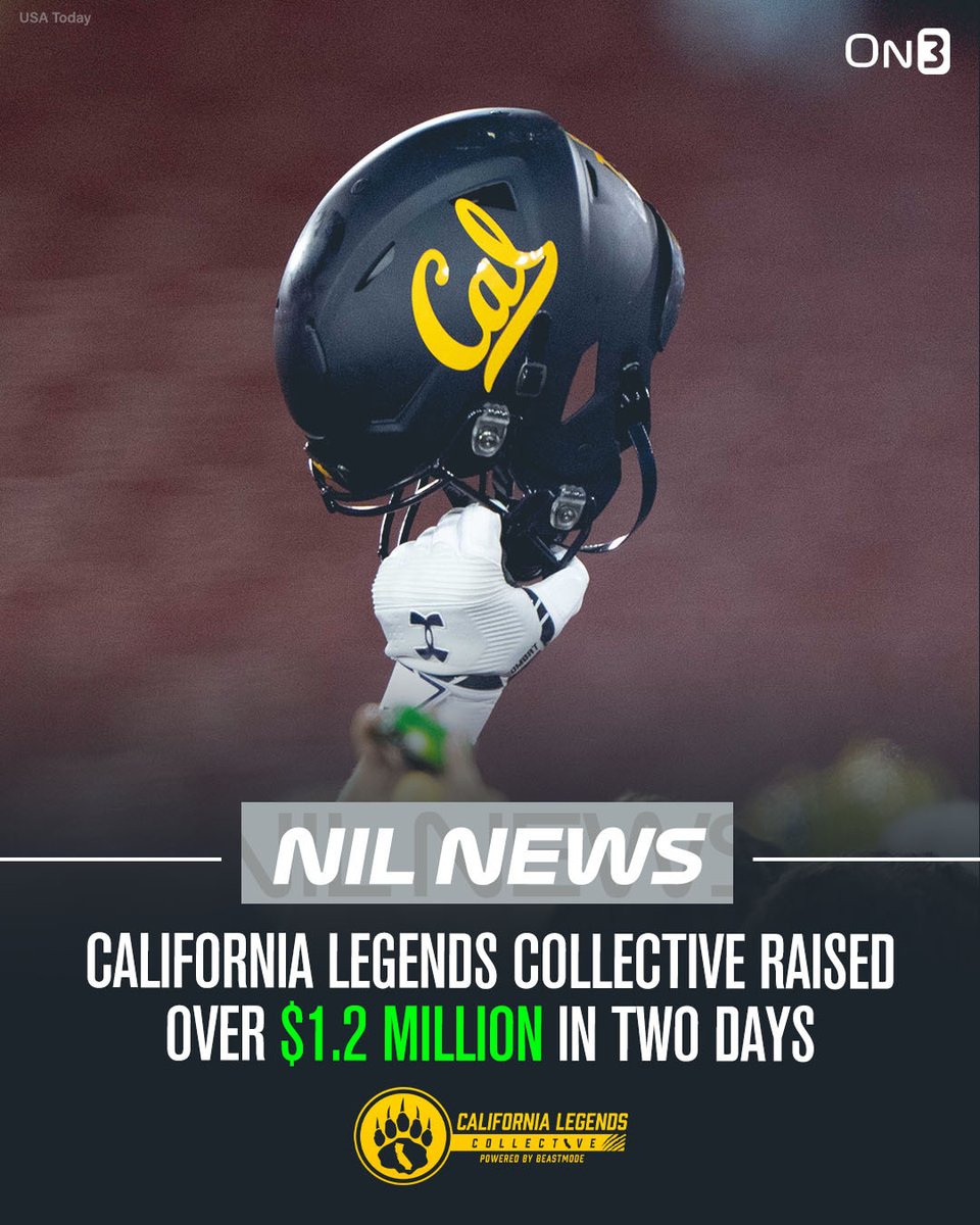 Thanks to a $500K match campaign led by Ron Rivera &amp; Lance Cooper, the Cal-driven NIL collective California Legends raised over $1.2 million in under two days following news of the ACC move.

Over 1.1K donations were made.

Details via @Pete_Nakos96: on3.com/nil/news/cal-g…