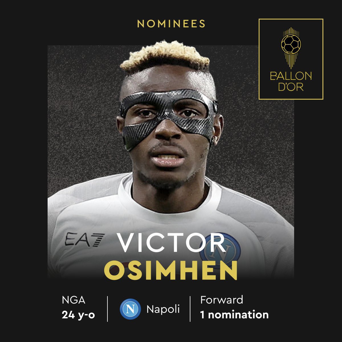 🚨 VICTOR OSIMHEN HAS BEEN NOMINATED FOR BALLON D'OR 🇳🇬 #ballondor