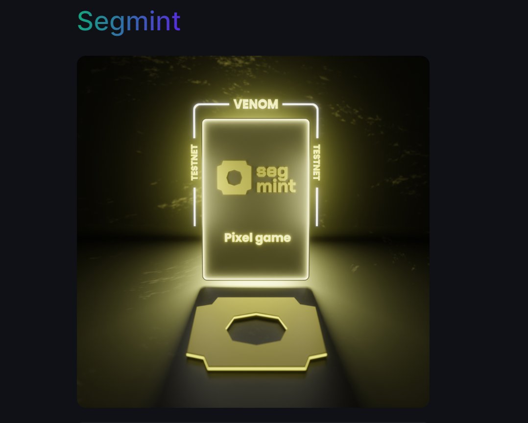 Airdrop_Benny's tweet photo. Lastly Mint your nft ! 

Highly suggest to do as you can claim your venom task nfts . Game is fun like pixel on reddit . https://t.co/5zKyoACoot