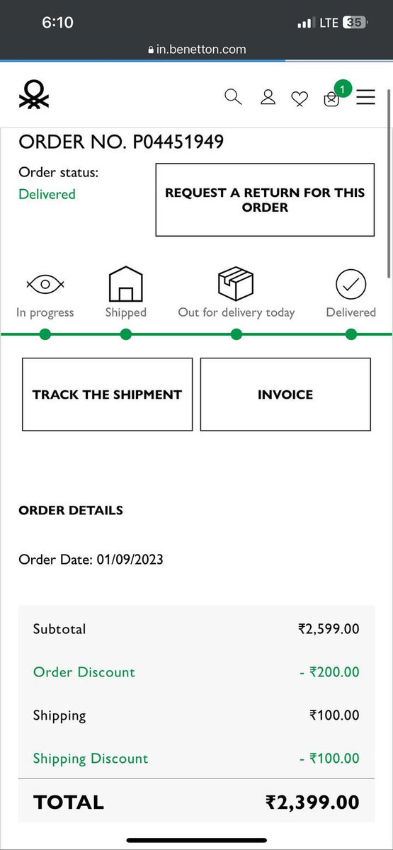 pranoydx's tweet photo. @benetton_india Hello Team, I tried getting in touch through IVR. Unfortunately, nobody picked up the Call even for Once

I wanted to Return this product. Could you please help me ?
Order number : P04451949 https://t.co/a6ysHRzVYq
