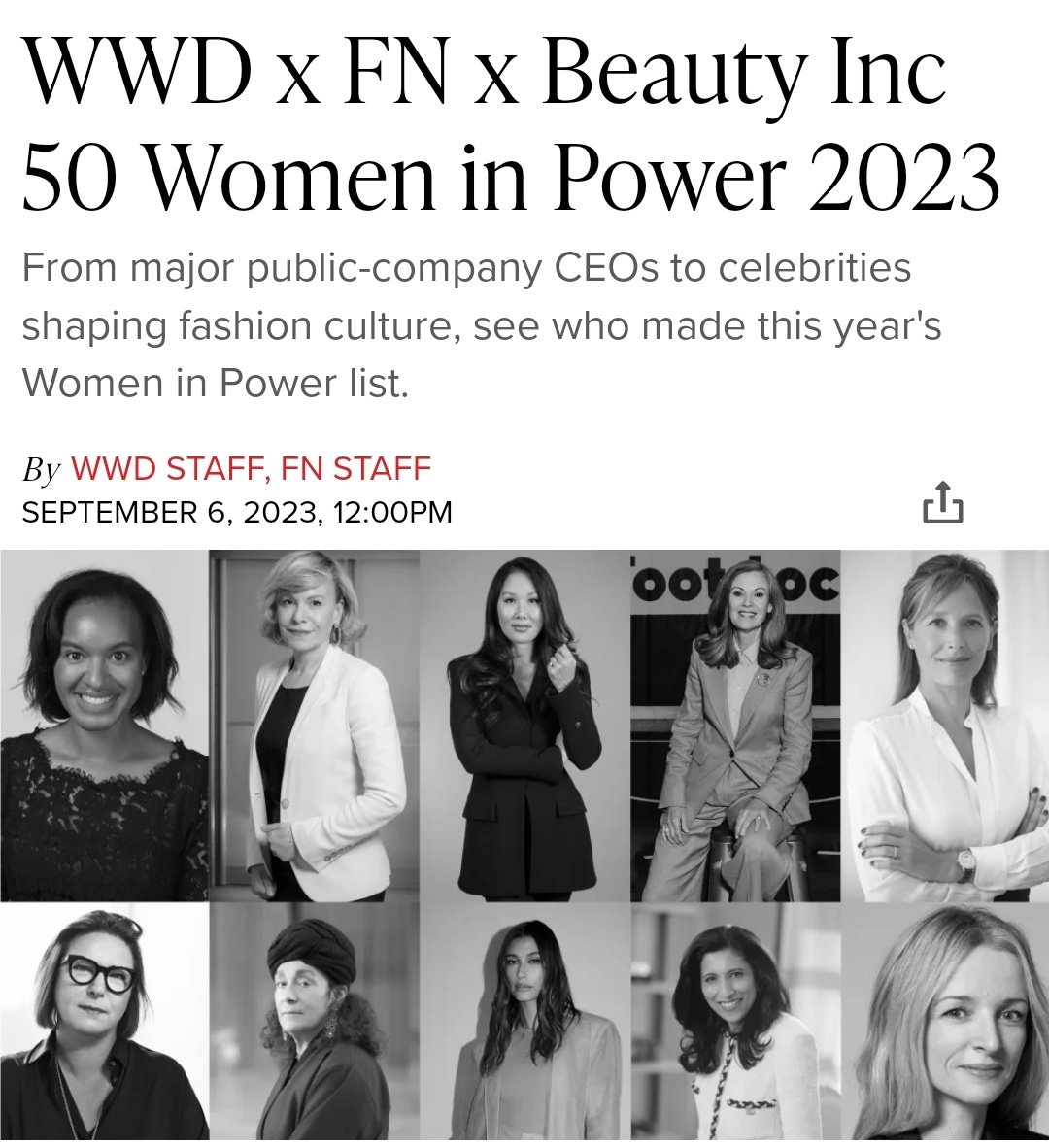 WWD x FN x Beauty Inc Women in Power 2023 – WWD