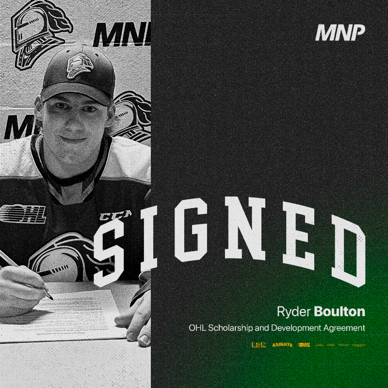 LondonKnights's tweet photo. we've signed Ryder Boulton, Evan Van Gorp, and Jared Woolley to OHL Scholarship and Development Agreements.