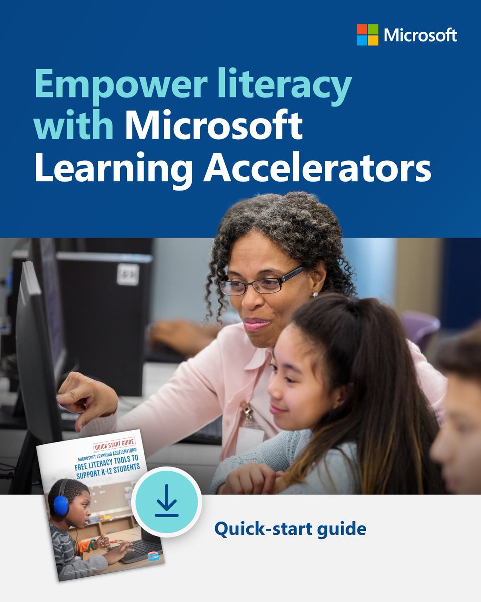 Learning Accelerators are the perfect tools for supporting student literacy skills. 🧠📚 

Download the Literacy Tools Quick Start Guide with <a href="/FirstBook/">First Book</a> to save time on assessments, get data that can inform your teaching, and much more. msft.it/60119ZMAU  

#MicrosoftEDU
