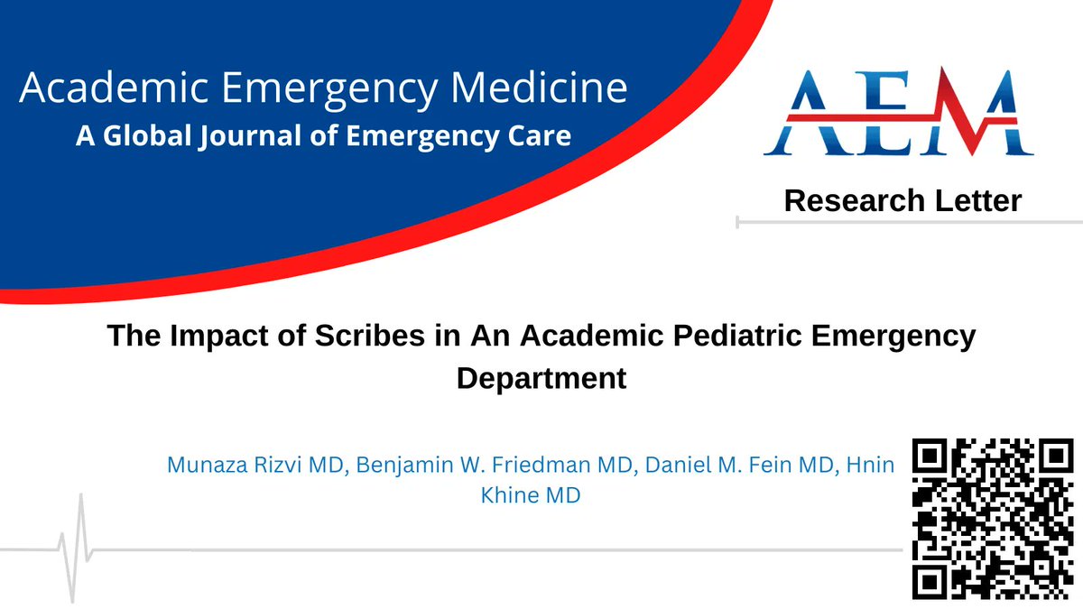 AEM Journal (@academicemermed) on Twitter photo Using #scribes in fast-paced clinical areas such as #ED has many benefits for improved patient care and efficiency. A study from <a href="/mbrizvii/">Munaza Rizvi, MD</a> researched the utility of scribes in #PED managing patients.
Read @ buff.ly/45s87ud
#AEM #EM #Pediatrics <a href="/DFTBubbles/">Team DFTB</a> <a href="/EMTogether/">Tim Horeczko 🇺🇦 💪 🇺🇸</a> Using #scribes in fast-paced clinical areas such as #ED has many benefits for improved patient care and efficiency. A study from <a href="/mbrizvii/">Munaza Rizvi, MD</a> researched the utility of scribes in #PED managing patients.
Read @ buff.ly/45s87ud
#AEM #EM #Pediatrics <a href="/DFTBubbles/">Team DFTB</a> <a href="/EMTogether/">Tim Horeczko 🇺🇦 💪 🇺🇸</a>