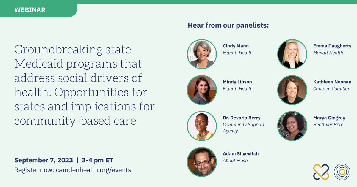 Learn about groundbreaking approaches to providing services related to #SDOH through Medicaid. Join speakers from <a href="/ManattHealth/">Manatt Health</a>  tomorrow as they break down CMS's new framework in this upcoming webinar. Register now: camdenhealth.org/event/groundbr…