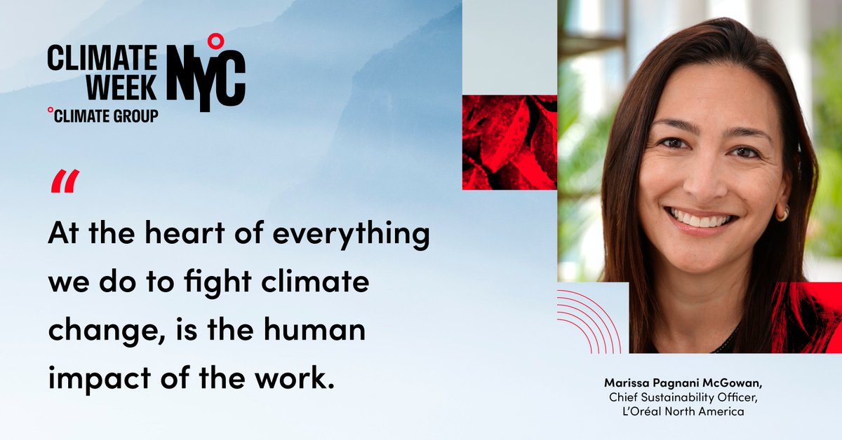 Climate Group (@climategroup) on Twitter photo 🌍 Climate change demands solutions that put people and planet first.
Join us at #ClimateWeekNYC as we explore the words of Marissa McGowan from <a href="/LOrealGroupe/">L'Oréal Groupe</a> on how to build resilience, circular innovations, and more.
🔗 Read the article here: climateweeknyc.org/news/how-busin… 🌍 Climate change demands solutions that put people and planet first.
Join us at #ClimateWeekNYC as we explore the words of Marissa McGowan from <a href="/LOrealGroupe/">L'Oréal Groupe</a> on how to build resilience, circular innovations, and more.
🔗 Read the article here: climateweeknyc.org/news/how-busin…