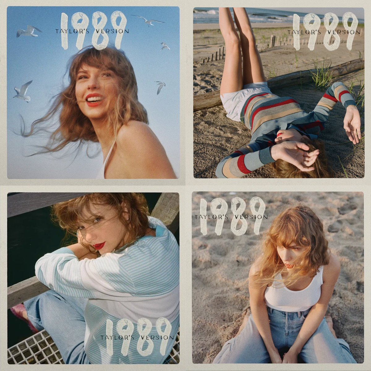 PopBase's tweet photo. All four covers for ‘1989’ (Taylor’s Version). https://t.co/ANVLuaMvOO