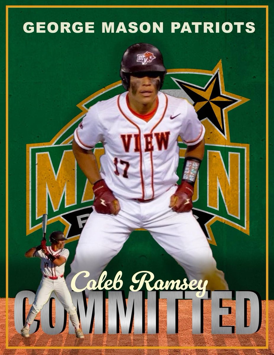 I am extremely thankful and blessed to announce that I will be continuing my academic and baseball career at George Mason University. I want to thank God, my family, coaches and teammates for helping me achieve my dream!!! #GoPATS

<a href="/MtViewBaseball/">MV Baseball</a> <a href="/RichmondBraves/">Richmond Braves</a>