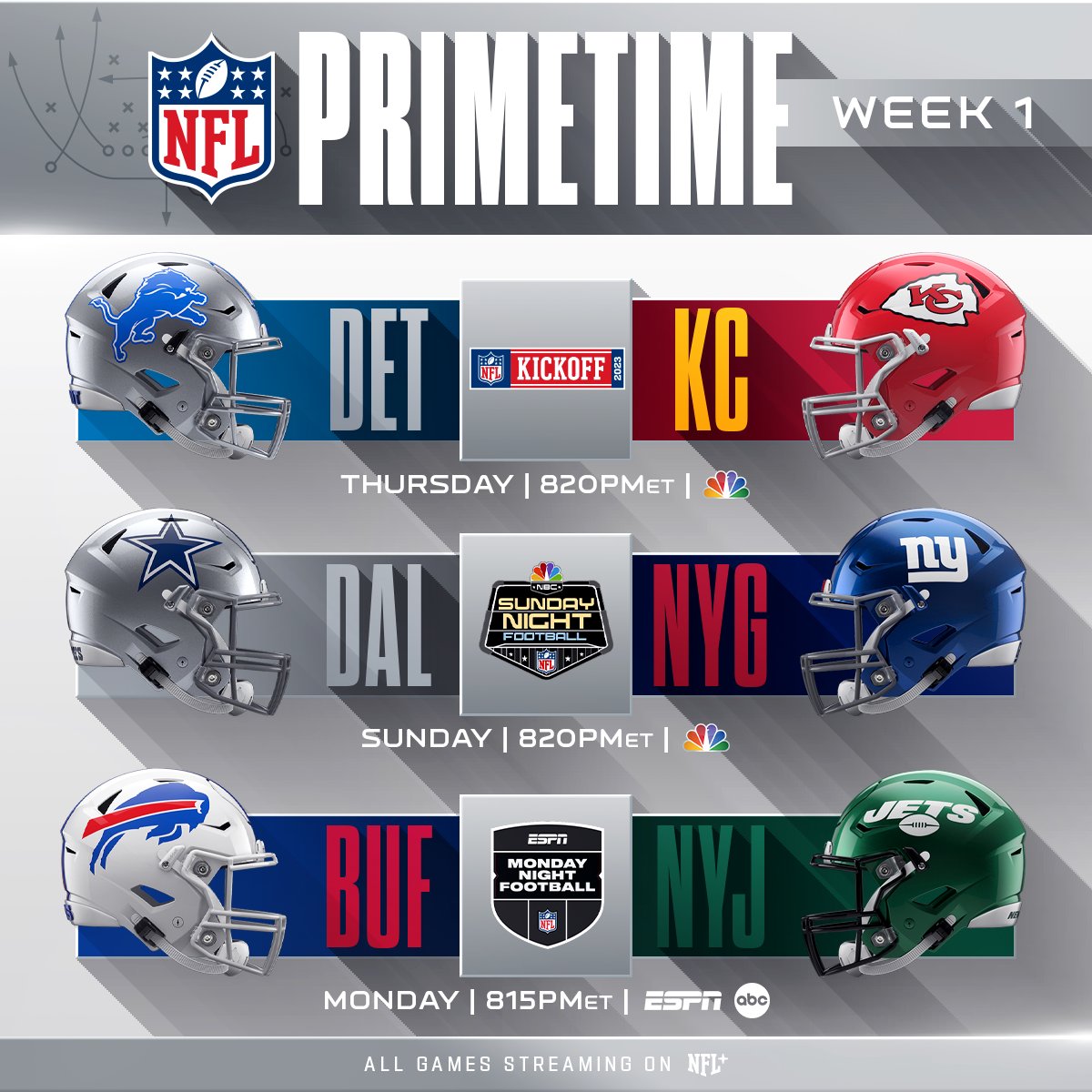NFL on X: Which Week 1 game are you most excited for? 