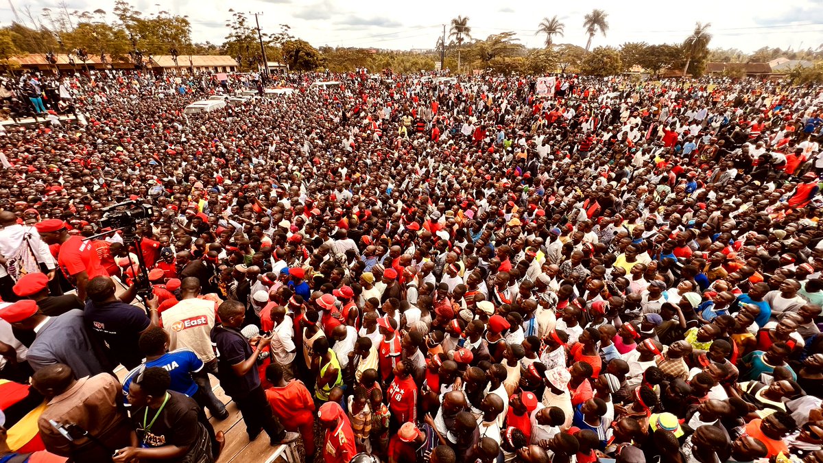 The people of Mbale spoke loud and clear today. They are fed up with the Museveni regime, and they want it out NOW! #WeAreRemovingaDictator #FreeAllPoliticalPrisoners #NUPCountryWideTour