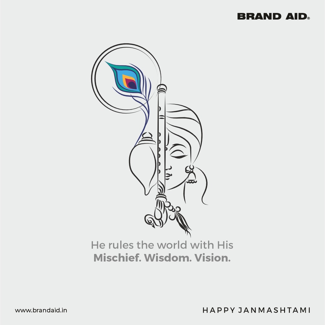 BrandAidGroup's tweet photo. This Janmashtami, we celebrate the eternal ruler, Lord Krishna, whose playful mischief, profound wisdom, and visionary insight guide us on the path of virtue. #janmashtami #krishnajanmashtami

#KrishnaVisionary #divinemischief #brandaid #brandaidgroup #branding #advertising https://t.co/YqTvr6VPXg