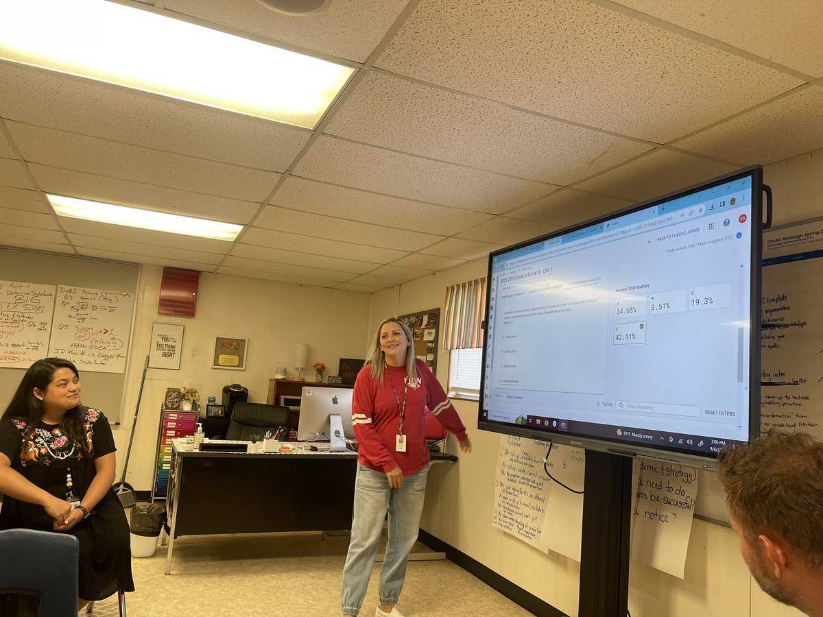 Data conversations in Social Studies PLC today! Great analysis and conversations to inform instruction! #AdventureAwaits #JBMSISBOLD