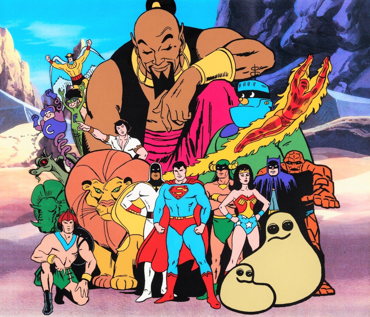 DrPopCultureUSA's tweet photo. Hanna-Barbera’s World of Super Adventure (Publicity cel, c.1982) https://t.co/RFihnMz9l9