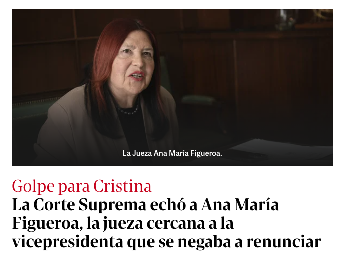 Republica_naOK's tweet photo. Malas noticias para Cristina que quería prorrogarle su mandato por cinco años más, para lograr su impunidad 
Era la jueza de Casación, que tenía un voto clave en los expedientes Hotesur-Los Sauces- Memorándum con Irán y Cuadernos, para definir si la expresidenta y sus hijos debían o no, ir a juicio oral y público.