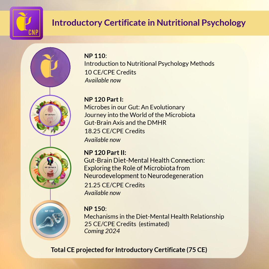 Looking for education on how diet and nutrients interconnect to influence many aspects of our mood, emotion, and cognition?

Visit our website to learn more about our courses and enrollment: nutritional-psychology.org/educations.

#nutritionalpsychology #nutritionalpsychiatry #foodandmood