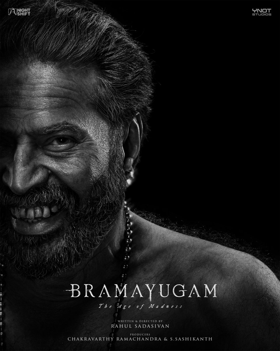 allnightshifts's tweet photo. #HappyBirthdayMammukka ! ✨
Here is a Special Poster from #Bramayugam !

@mammukka #Mammootty #RahulSadasivan
@chakdyn @sash041075
@allnightshifts @studiosynot
@SureshChandraa @pro_sabari @venupro https://t.co/m4W27NgKo1