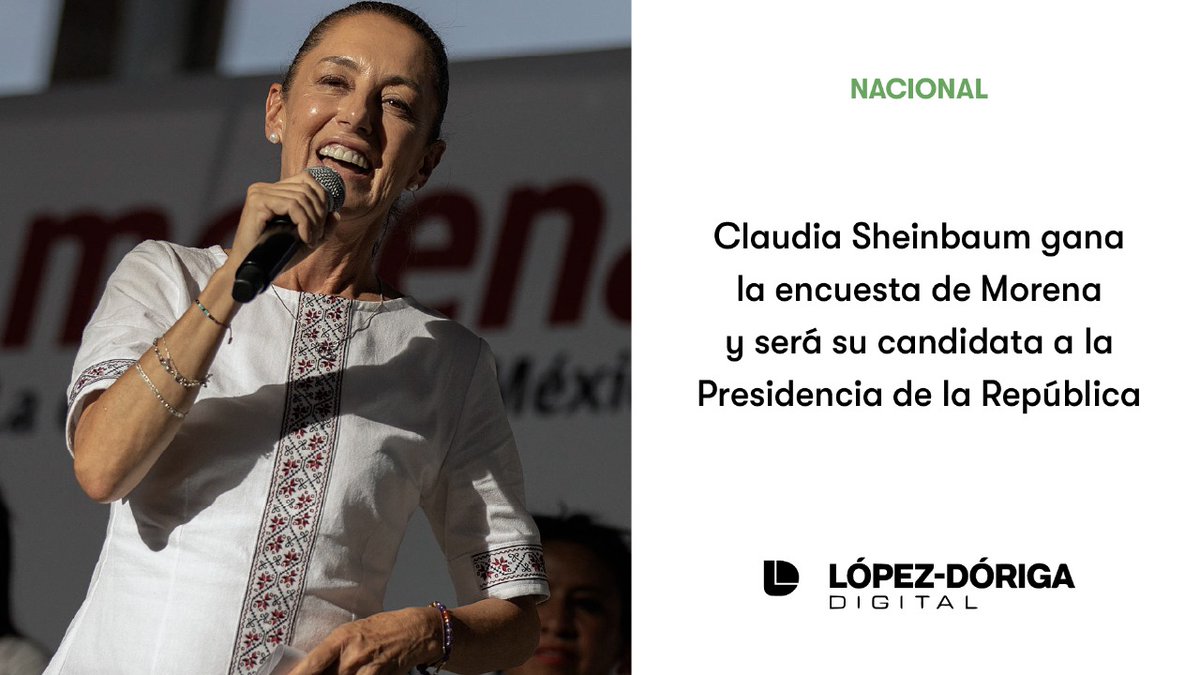 lopezdoriga's tweet photo. Es Claudia. https://t.co/ehZCCc4nNX